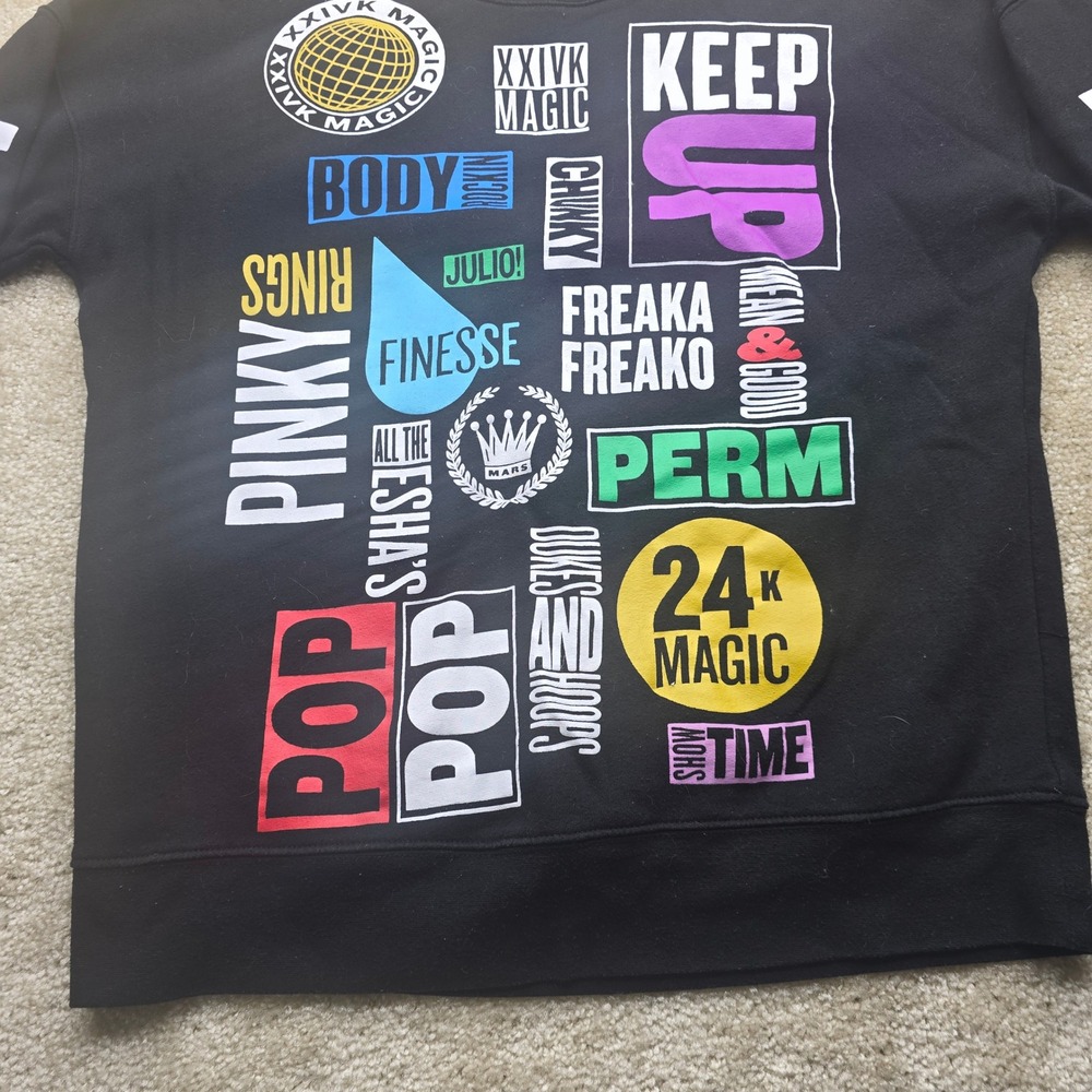 XXIVK‎ Magic World Tour Graphic Sweatshirt Black Men's Size L - Picture 6 of 11